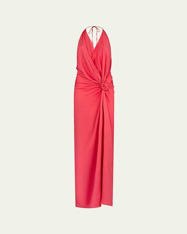 Torgiano Halter Knotted Dress